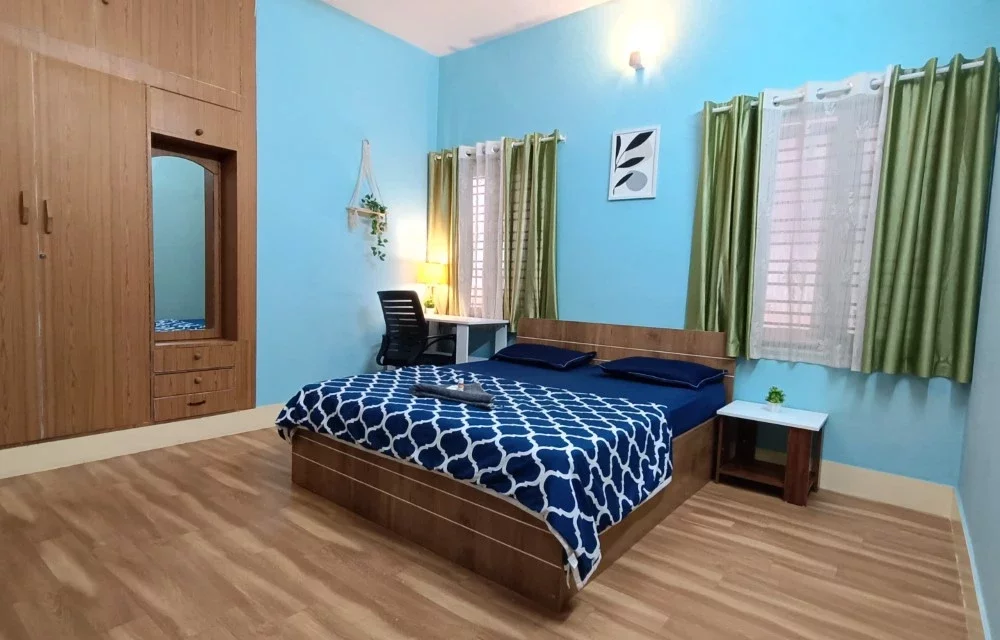 FlickStays Blossom Room 102 | Private Room with Attached Washroom in a 4BHK Villa | HSR Layout Sector 1, Bangalore
