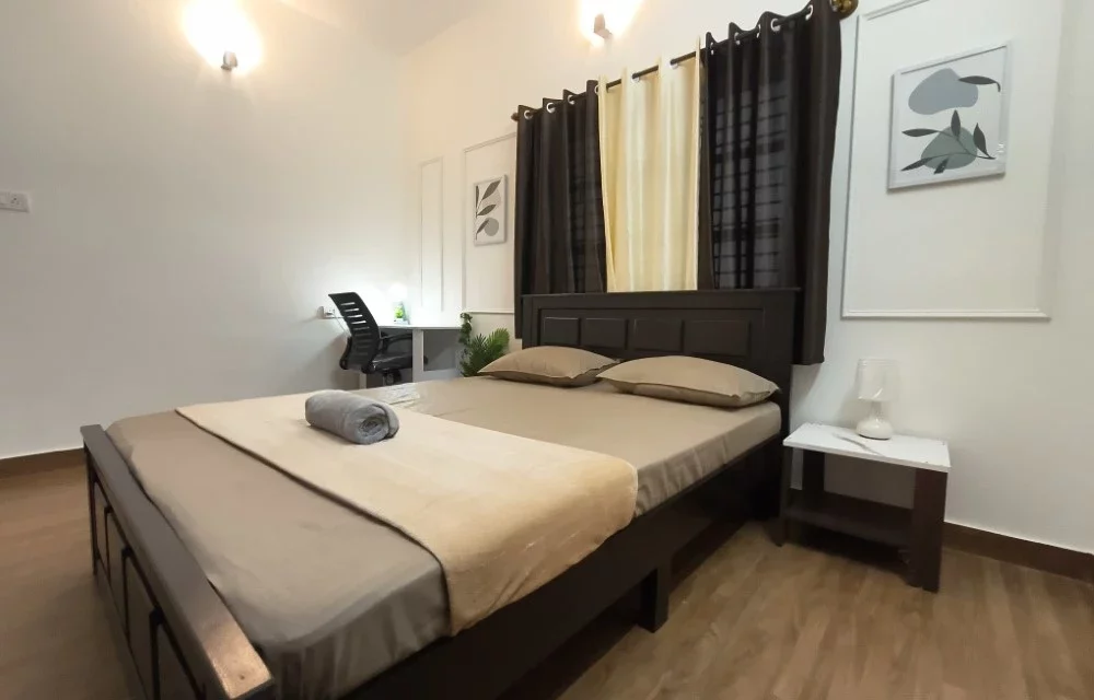 FlickStays Hazel Room 101 | Private Room with Adjacent Washroom in a 3BHK Villa | BTM Layout Stage 2, Bangalore